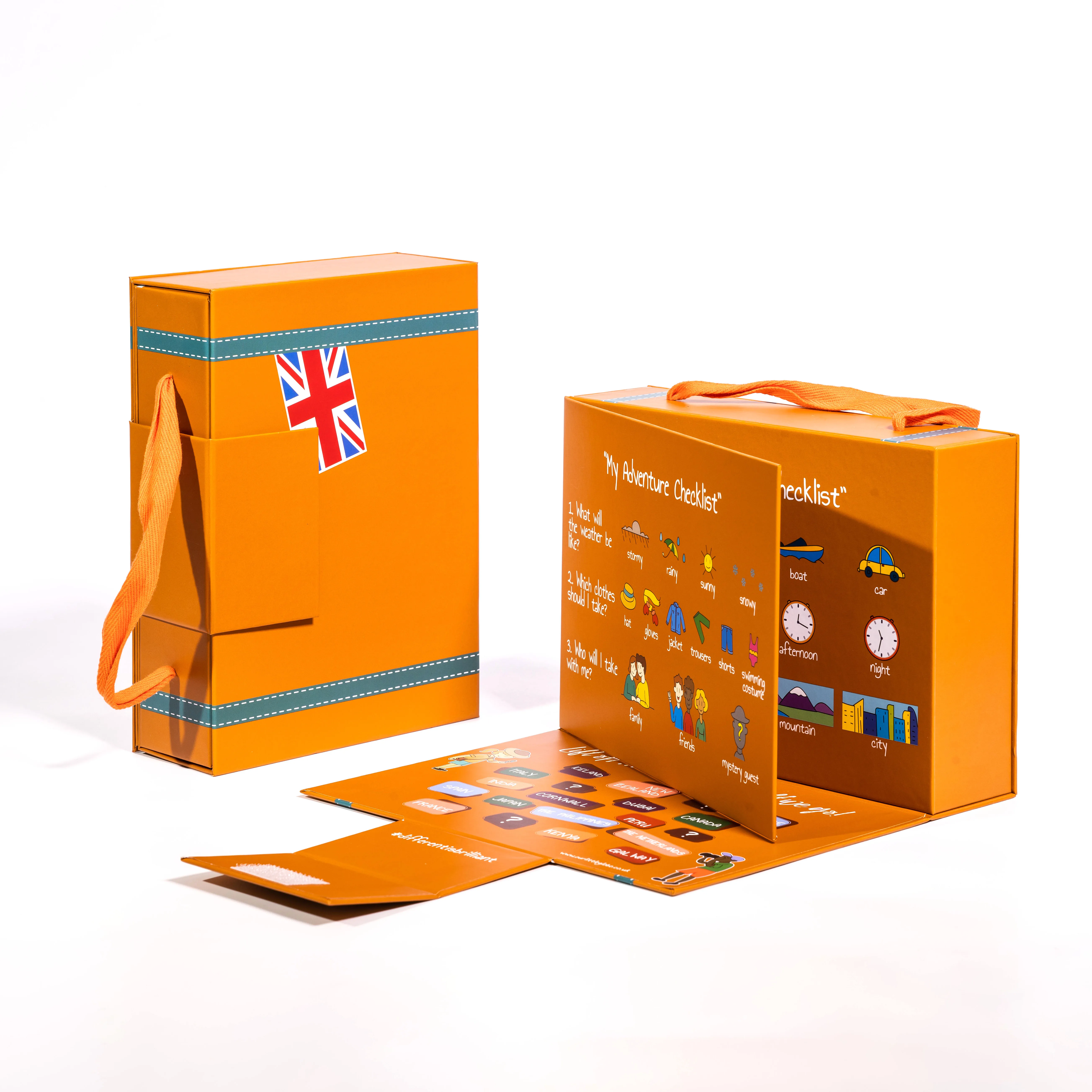 Low Price Delicate Appearance Cartoon Kids Baby Candy Toy Storage Paper Suitcase Box Cardboard Custom Christmas Gift Box