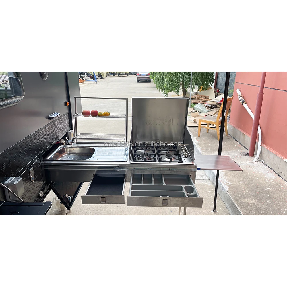 2023 hot sale 4 person motorhome RV caravan pop top caravan offroad camper