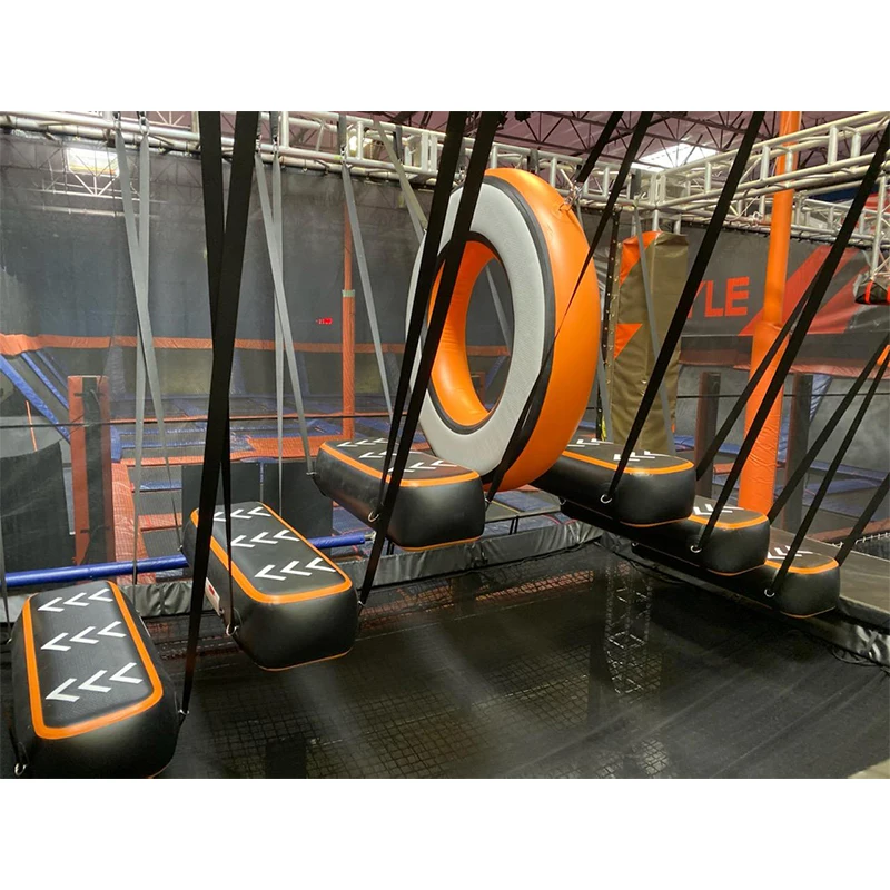 Indoor Outdoor Amusement Park Parkour Gym Training Equipment air Track Crawl Bridge Ninja Warrior Obstacles Course for Kids