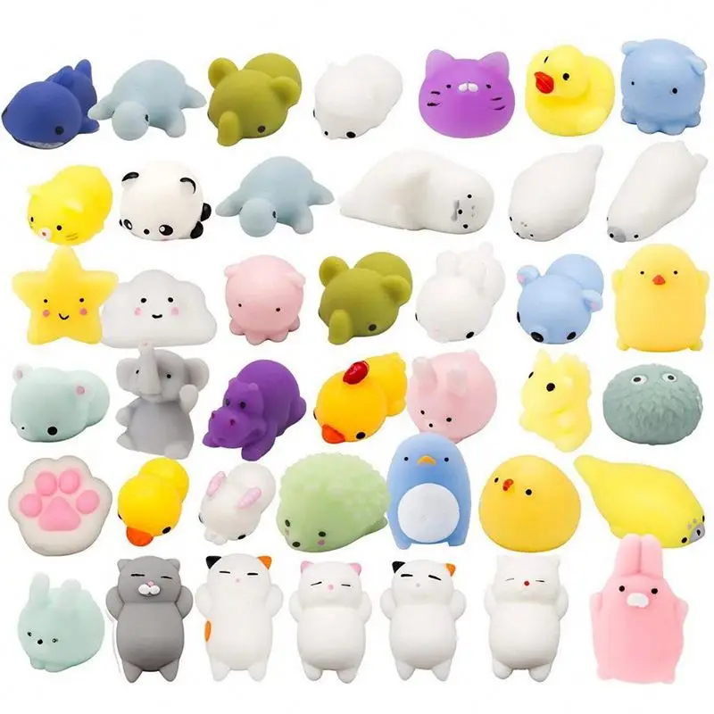 2020 New Products Silicone Anti Stress Toy Kawaii Slow Rising squeeze mochi squishies TPR mini squishy toys