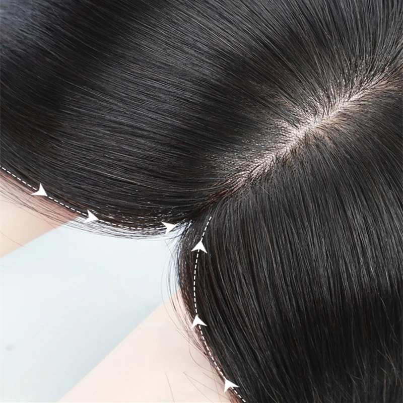 Wholesale Factory Human Hair Toupee For Women Virgin European Human Hair Toppers Natural Color Silk Base Toupee