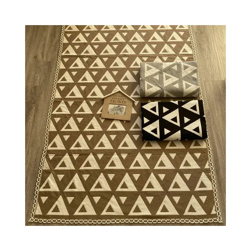 Cotton Thread Jacquard Braid Carpet Modern Simple Living Room Bed Rug Thickened Multi-size Floor Mat