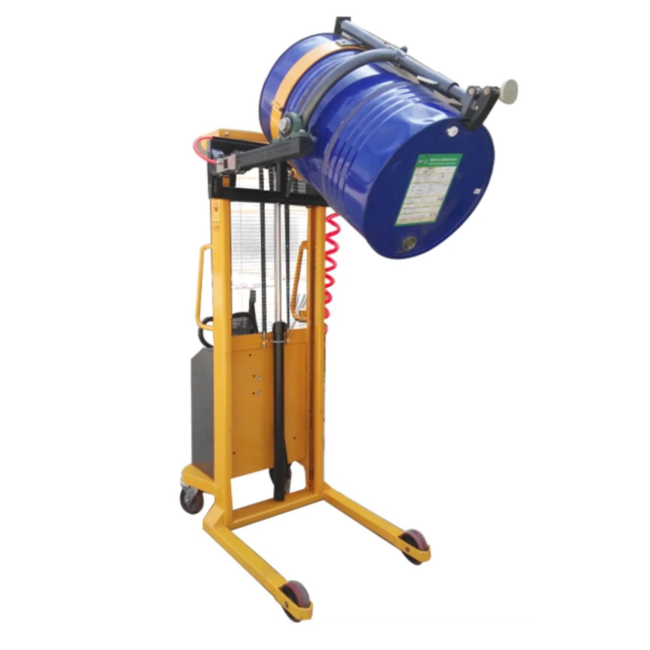 350KG pneumatic hydraulic oil drum stacker loading truck small transport tool lift machine explosion-proof oil drum dump truck
