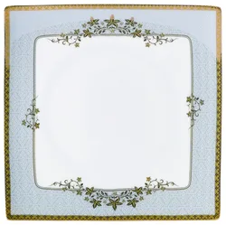 Hot Sale Arab Pakistan Household Gold Rim Bone China Square Luxury Tableware 68 Pcs Dinnerware Sets For Table