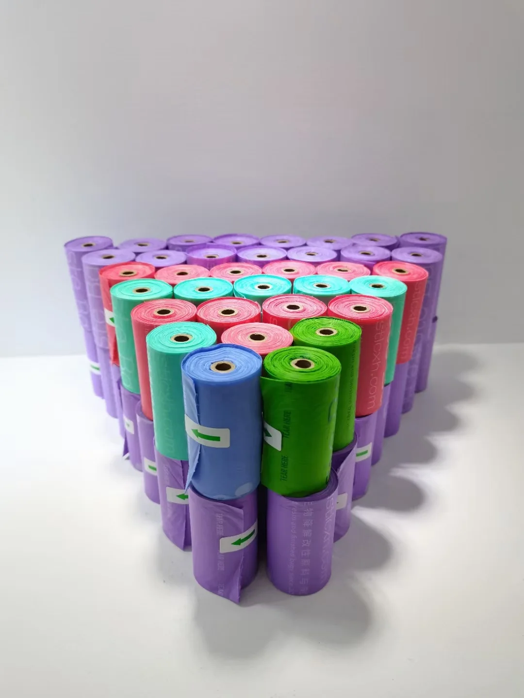 PVA 100% water biodegradable dog poop bag standard size with different colors