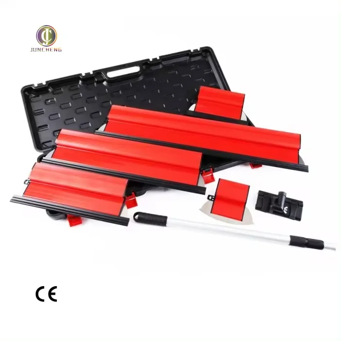 Premium Flat Box Handle Smoothing Blade New Rubber Steel Finishing Knife Natural Alloy Waistline Construction Machinery Parts