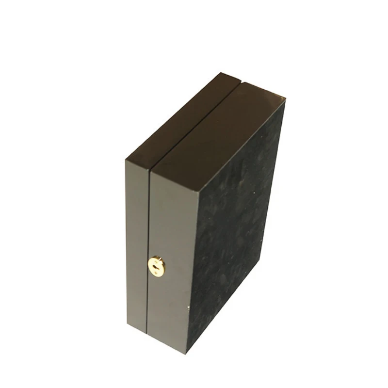 Custom Logo Black Paint Lid Closure Cosmetics Packing Flip Gift Bottle Top Luxury Mdf Wood Perfume Package Box