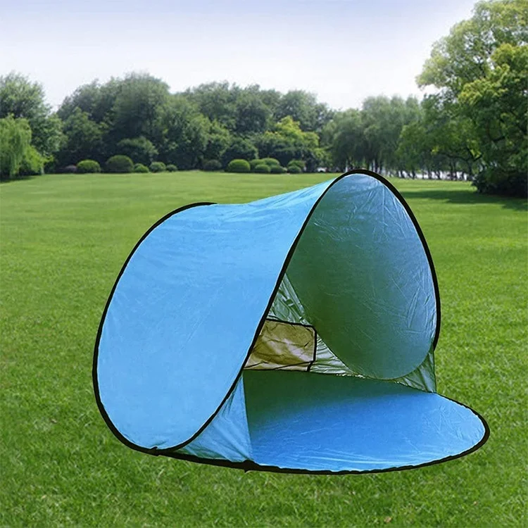 UPF 50+ Easy Pop Up 3-4 Person Beach Tent Sport Umbrella Instant Sun Shelter Tent Sun Shade Baby Canopy