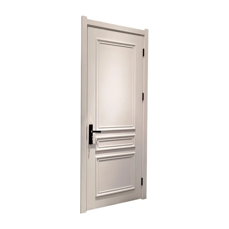 Modern wooden doors and windows home bedroom noise canceling composite solid wooden door