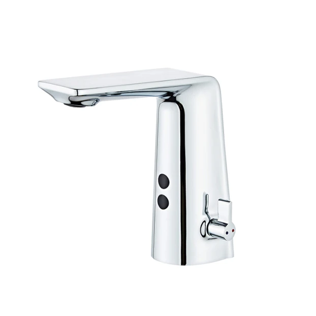 smart faucet tochless tap shipping free brass material polished chrome mixer water cold and hot ac220/ dc battery power