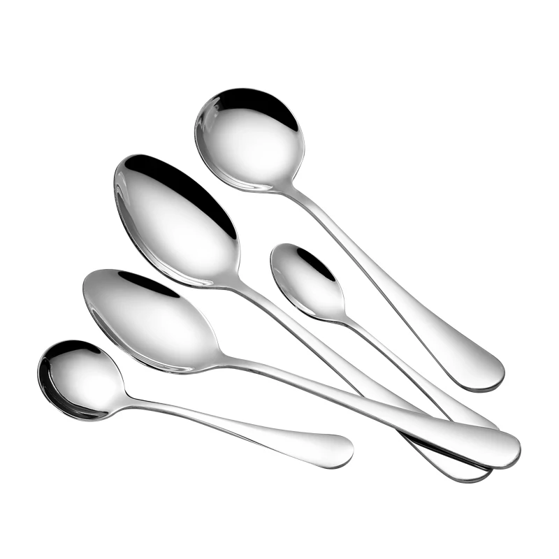 Wholesale Silver Stainless Steel Spoon Table Spoon Set Cutlery Spoon for Tea / Coffee