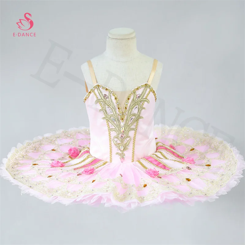 T0504 Pink Coppelia Doll Pancake Tutu Sugar Plum Fairy Tutu Ballet Professional