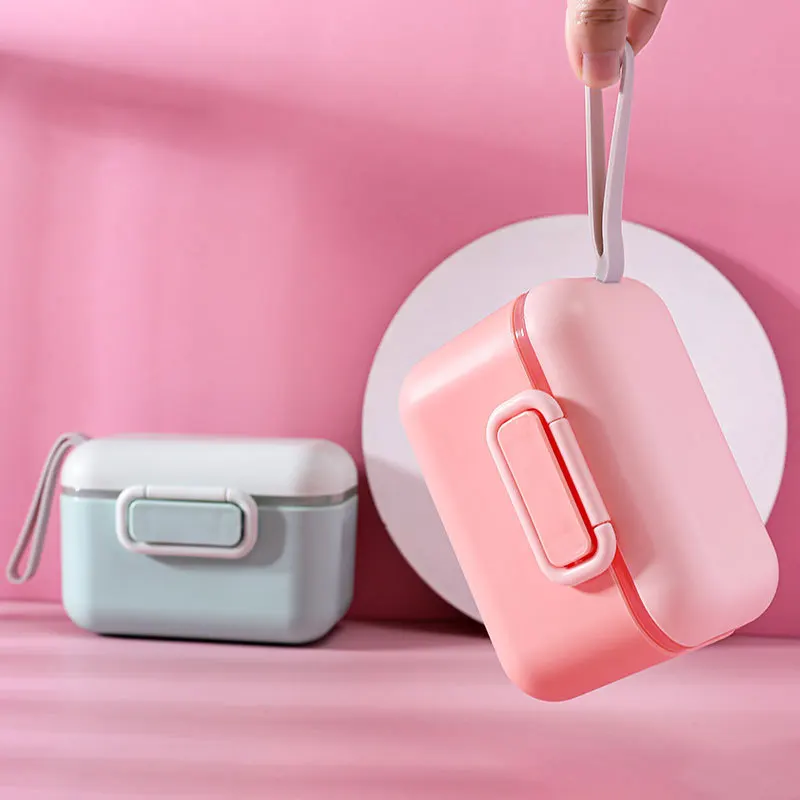 Baby infant Toddle Large Capacity milk powder snack supplement storage box carry out dispenser milk powder container box