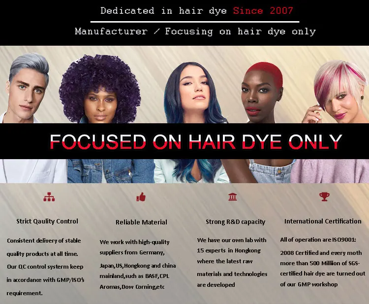 Private label hair dye shampoo black hair hair color shampoo