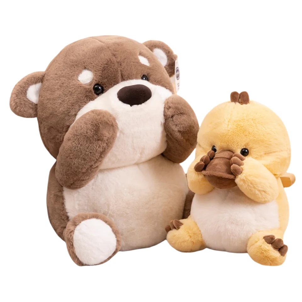 Cute Animal Pillow Stuffed Toy Soft Plush Skin Toy for Children Cotton Fabric Gift Idea Packed in Bags