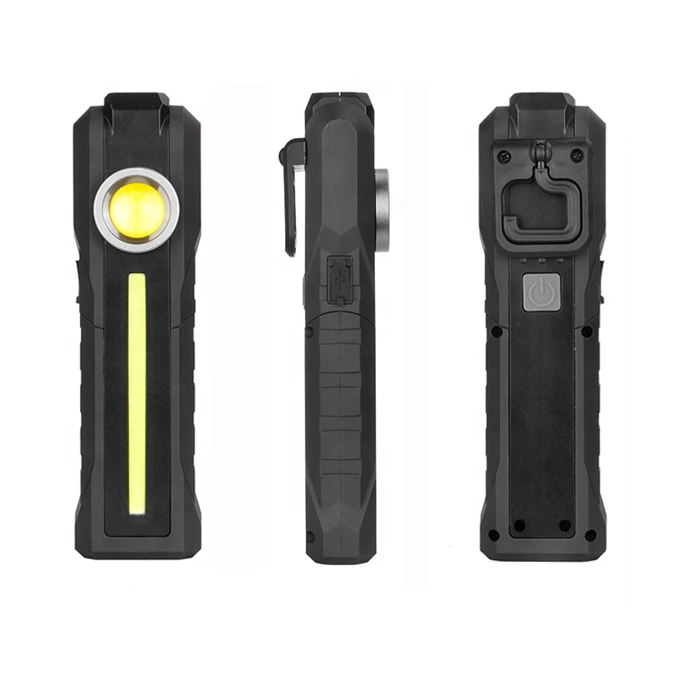 STARYNITE super bright led portable rechargeable round cob work light magnetic base with hook