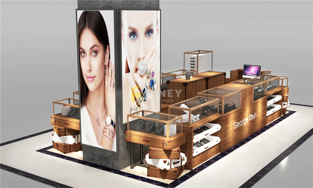 Kiosk Mall Display Retail Watch Store  Decoration Design Watches Mall Kiosk Design Kiosk For Watch