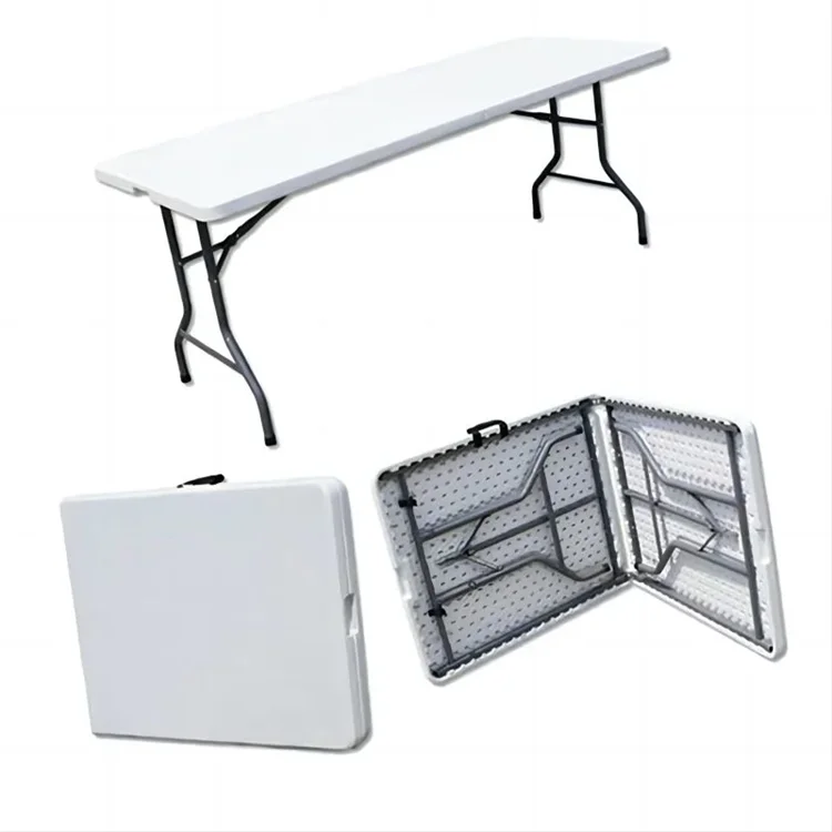 Outdoor Garden Stackable Restaurant Dining Plastic HDPE Folding Tables And Chairs For Party Folding Outdoor Camping Table