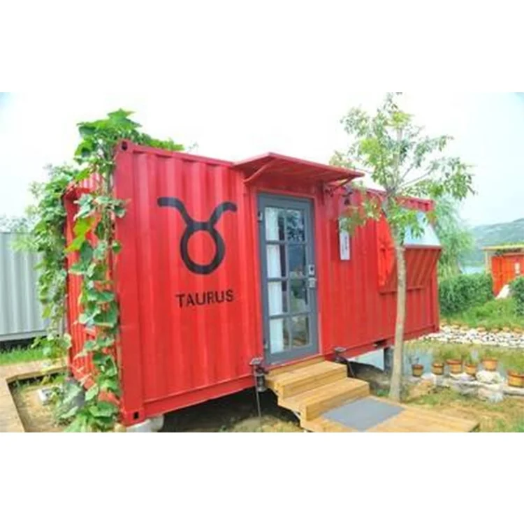Single 20 foot lakeside villa leisure home stay mobile shipping container house