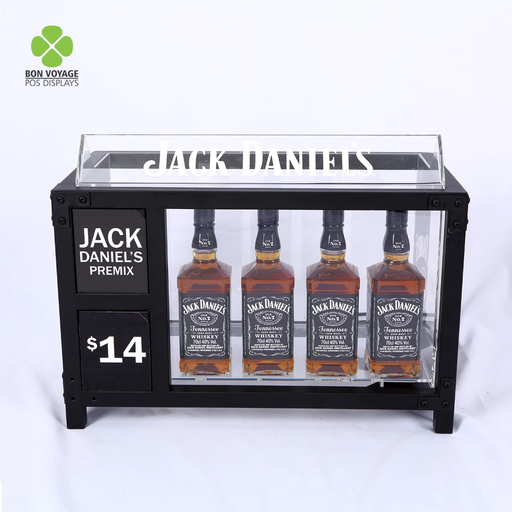 Acrylic Tabletop Water Beer Bottles Chilly Bin Ice Bucket Whisky Liquors Display Stand