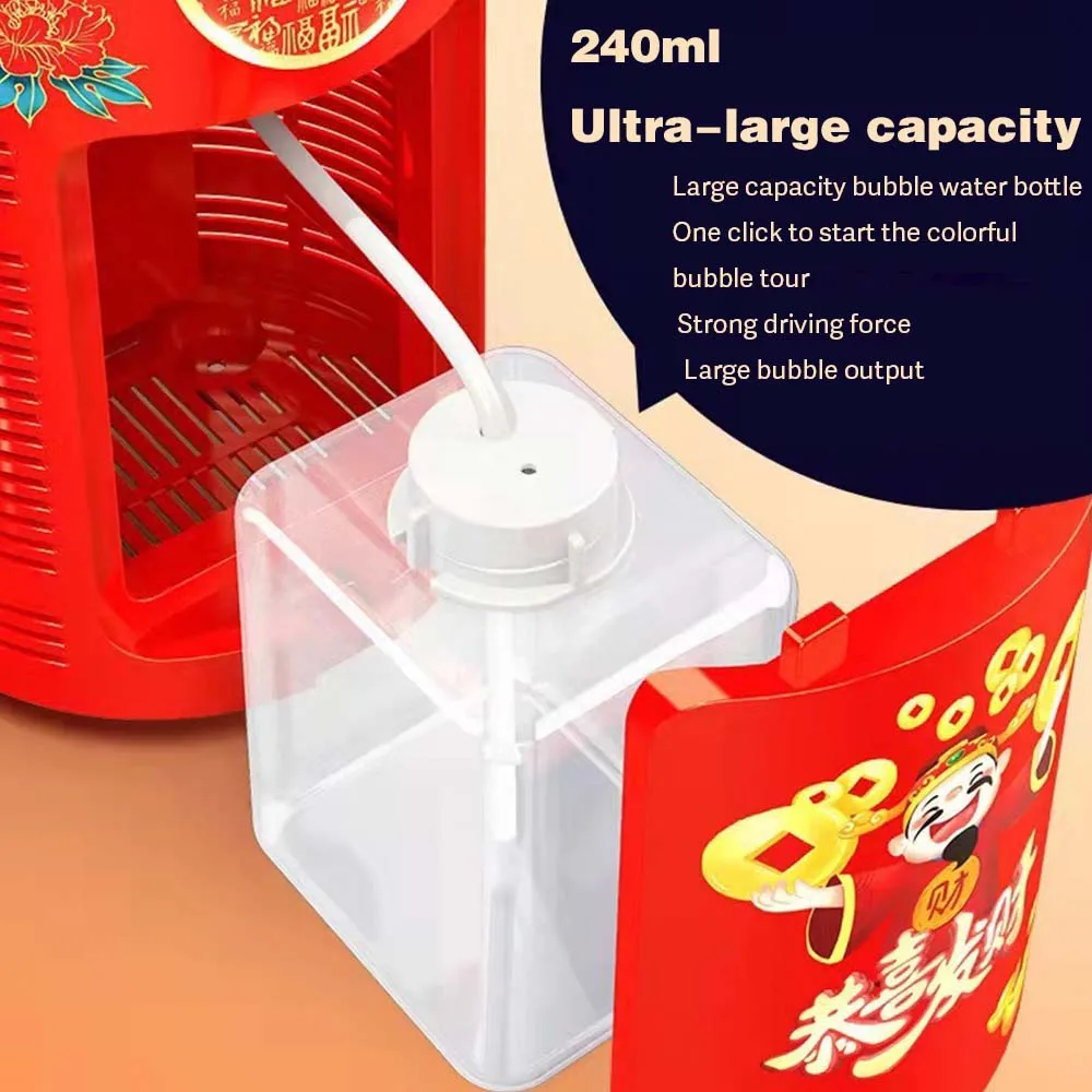 New Arrival Fireworks Bubble Machine With Electric Lights Sounds Automatic Water Bubble Maker Light Up Indoor Party Bubbles