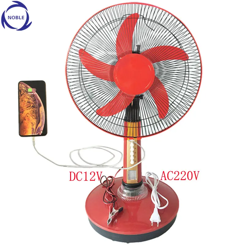 Factory Lowest Solar Table Fan Ac Dc with Led Light and