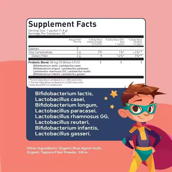 Probiotics powder for kids, relieve stomach discomfort, protect intestines, suitable for children aged 12 months to 4 years old