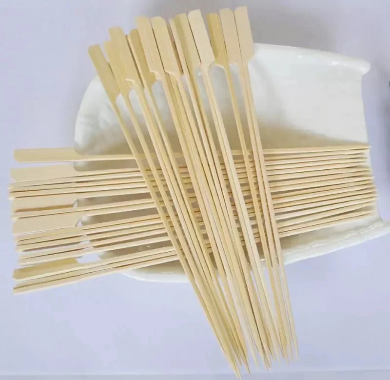 Custom Bamboo Skewer,Disposable Barbecue Sticks 12-75 cm,Wooden Skewers BBQ Tools,Marshmallow Roasting Stick