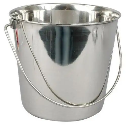 Pail Bucket- Stainless Steel Pail For Animal feeding