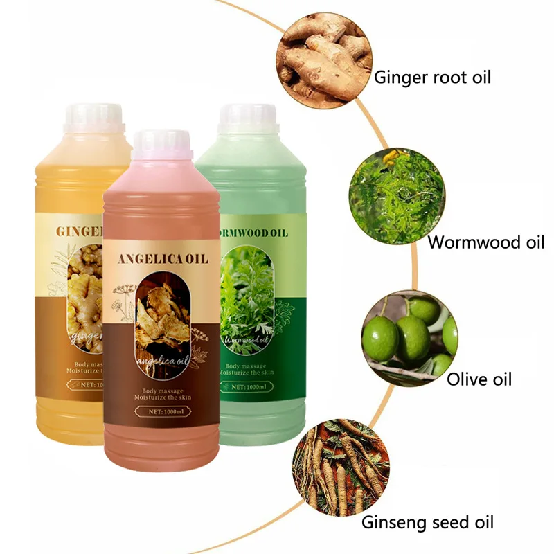 100% Organic Pure Carrier Angelica Oil with Natural Herbal Ingredients Moisturizing the Skin for Both Men and Women 1000ml