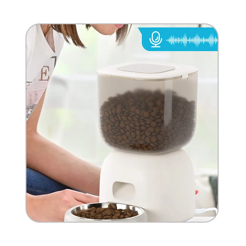 Fanhappy Pet Intelligent Feeder Timed 1-9 Meals Per Day Support Backup Power pet water dispenser set