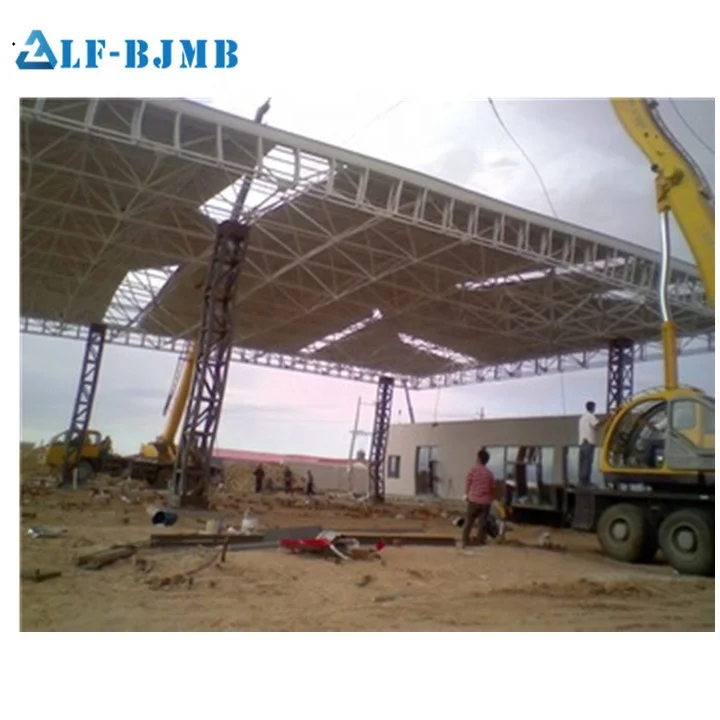 Prefab Steel Structure Design gas station canopy