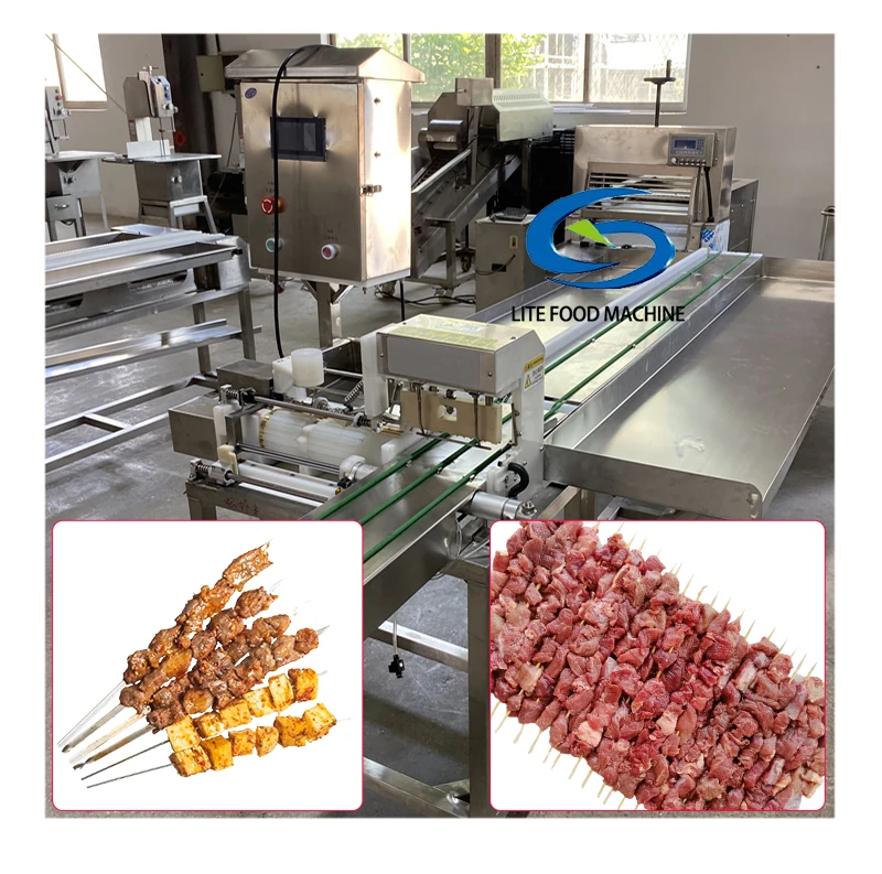 Kebab Making Machine Skewer Automatic Satay Skewer Machine Kabab Maker Meat Skewers Machine