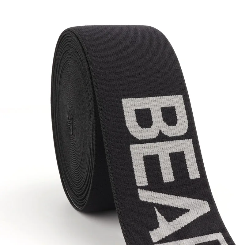 Soft Single or Double Sided Braided Custom Woven Jacquard Twill Woven Elastic Webbing Band/tape for underwear