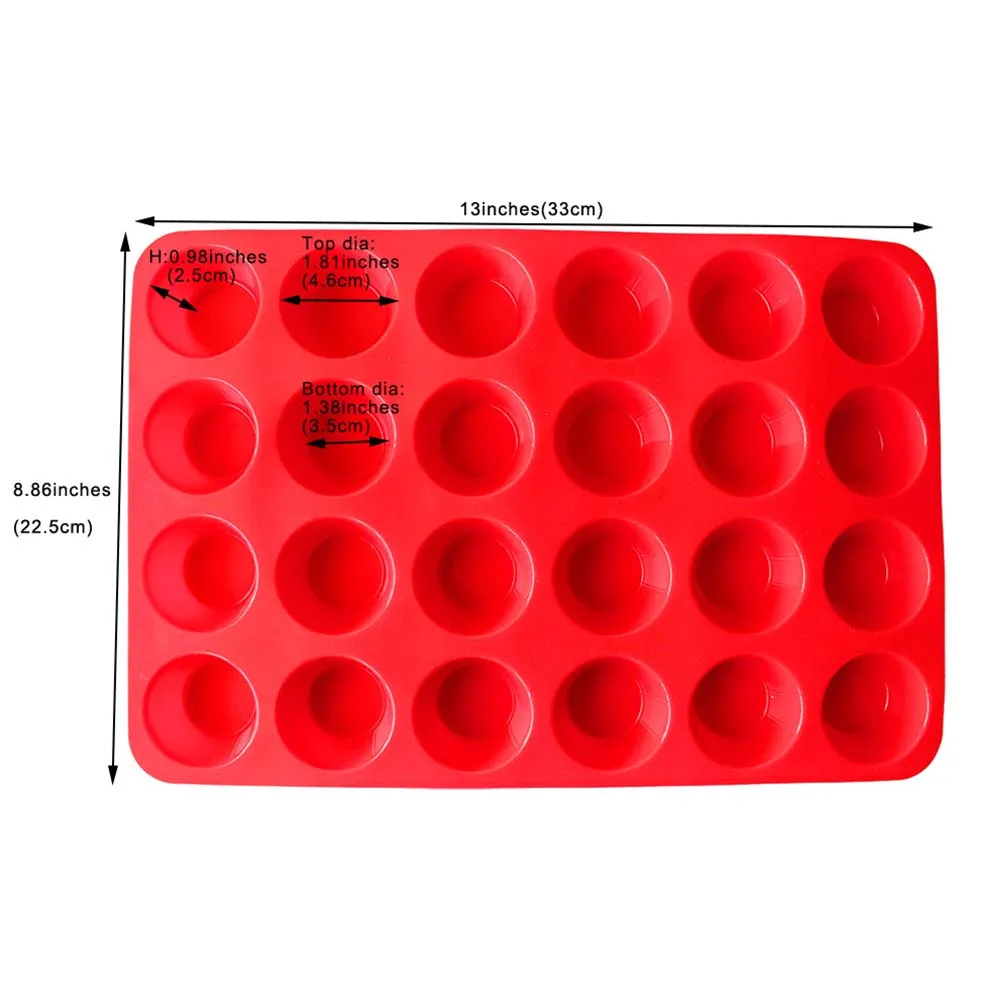 Factory wholesale silicone muffin pans for baking mini