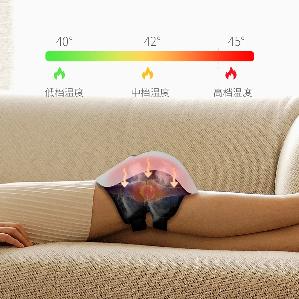 CE FCC ROSH  Lcd Touch Screen Cordless Pain Relief Infrared Laser Vibration Electric Heating Knee Massager