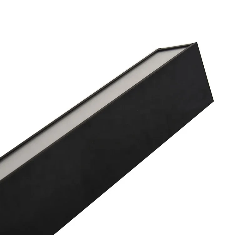 Wholesale office living room black 18w classic modern design aluminium linear suspended lamp