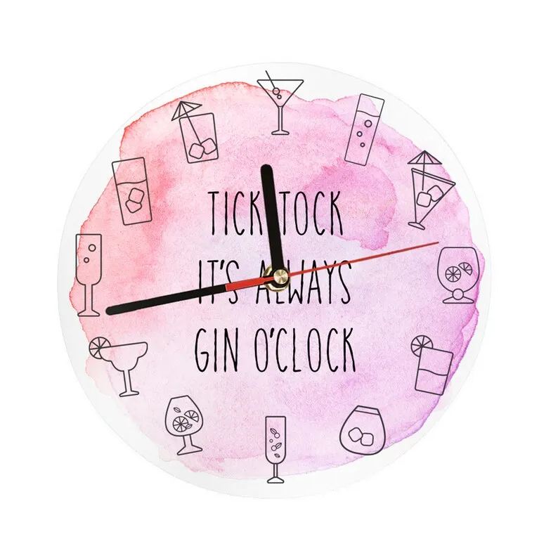 Custom Personalized  20cm Sublimation Blanks Wall Clock Glass  Photo Picture Frame Clock With Mechanism Printing Design Homeware