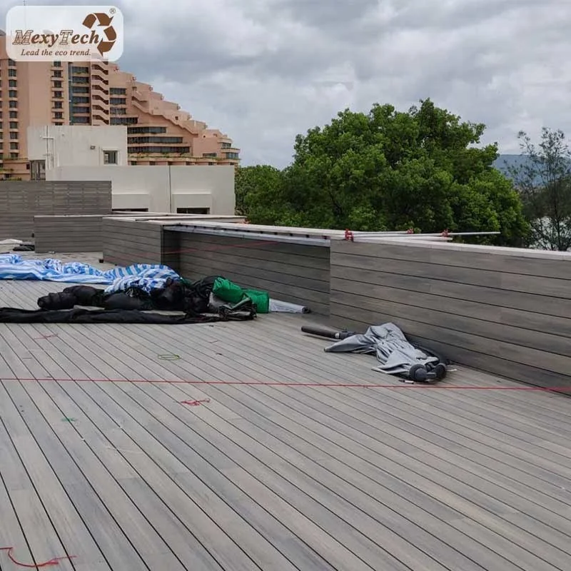 co-extrusion wpc exterior decorative wood plastic composite decking Pavimento esterno garden deck flooring