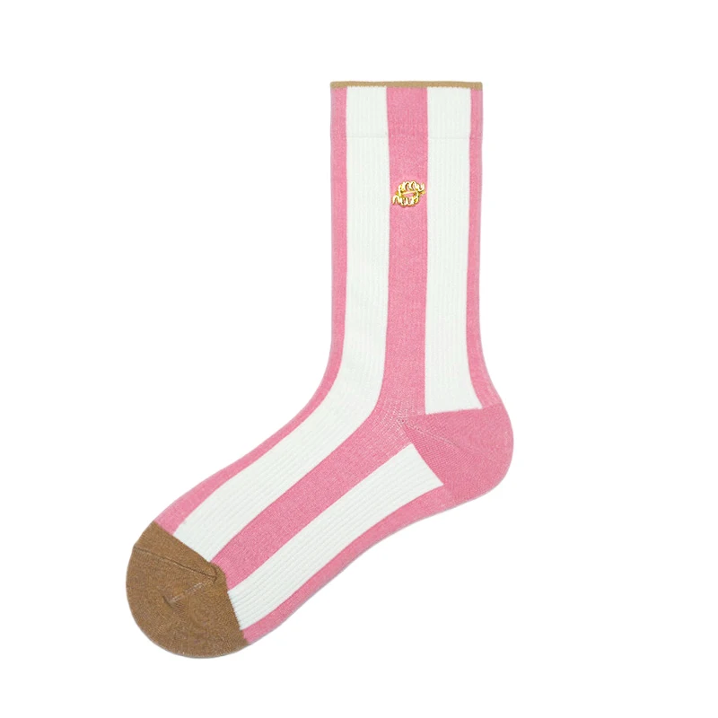 OEM service slouch socks ruffle cotton women ribbed socks