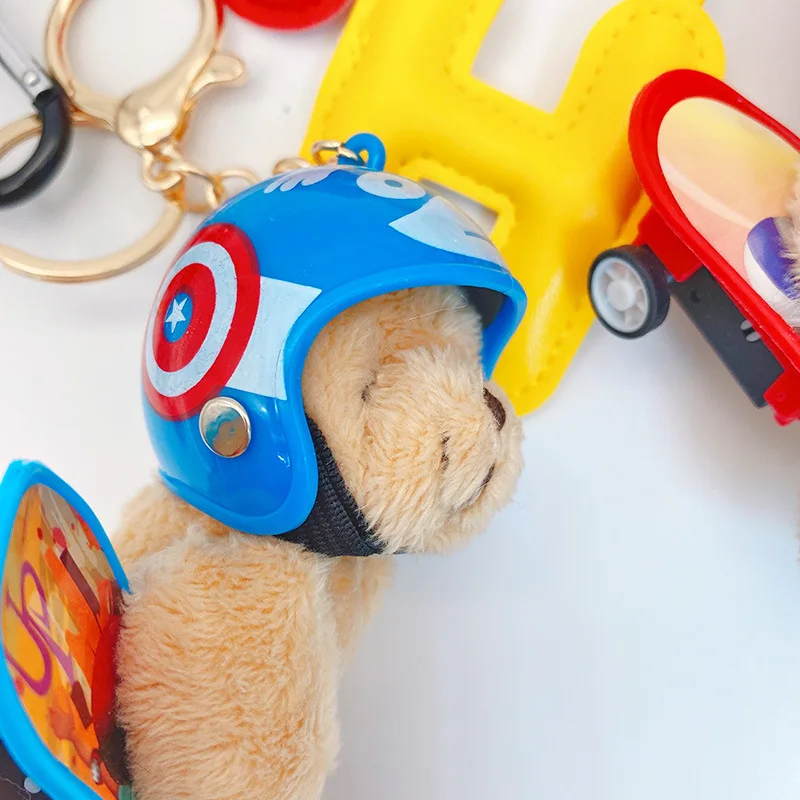 C&J YANYE Helmet Skateboard Bear Mobile Phone Pendant Couple Bag Hanging Bag Pendant Promotional Gift Keychain Pendant Set