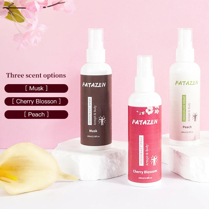 Cherry Blossom Private Label Stains Instantly Dry Deodorant Spray Natural Long Lasting Body Care Vegan Wholesale Deodorant Spray