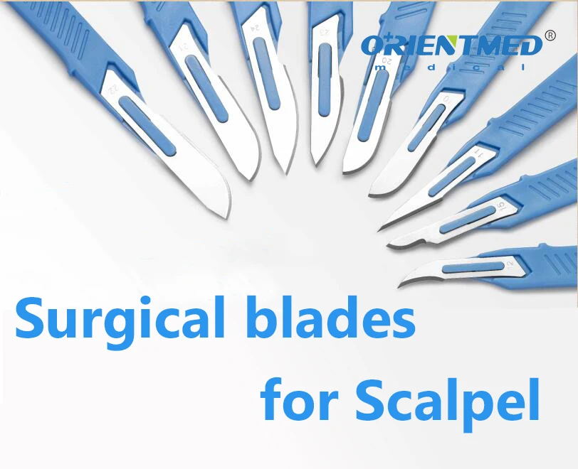 ORIENTMED sterilized surgical medical No 11 15 23 24 25 custom disposable surgical blades dental for surgical operation