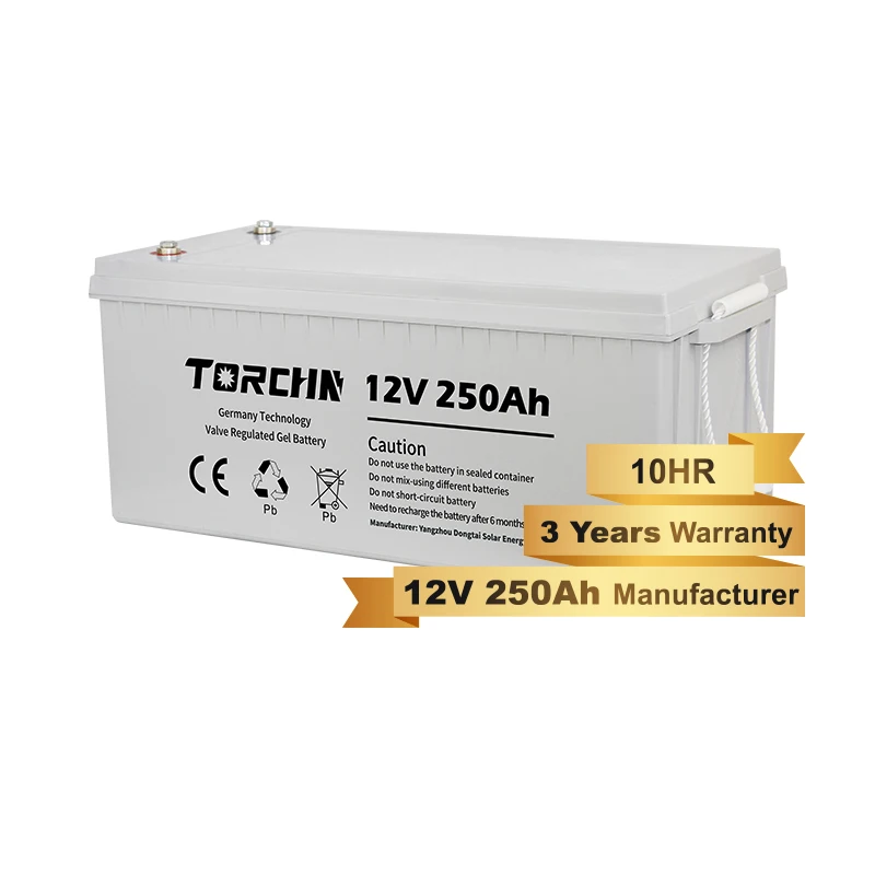 TORCHN Deep Cycle Solar Gel Battery 12V 100Ah 150Ah 200Ah 250Ah 150 Amp 12 Volt Emergency Backup Power
