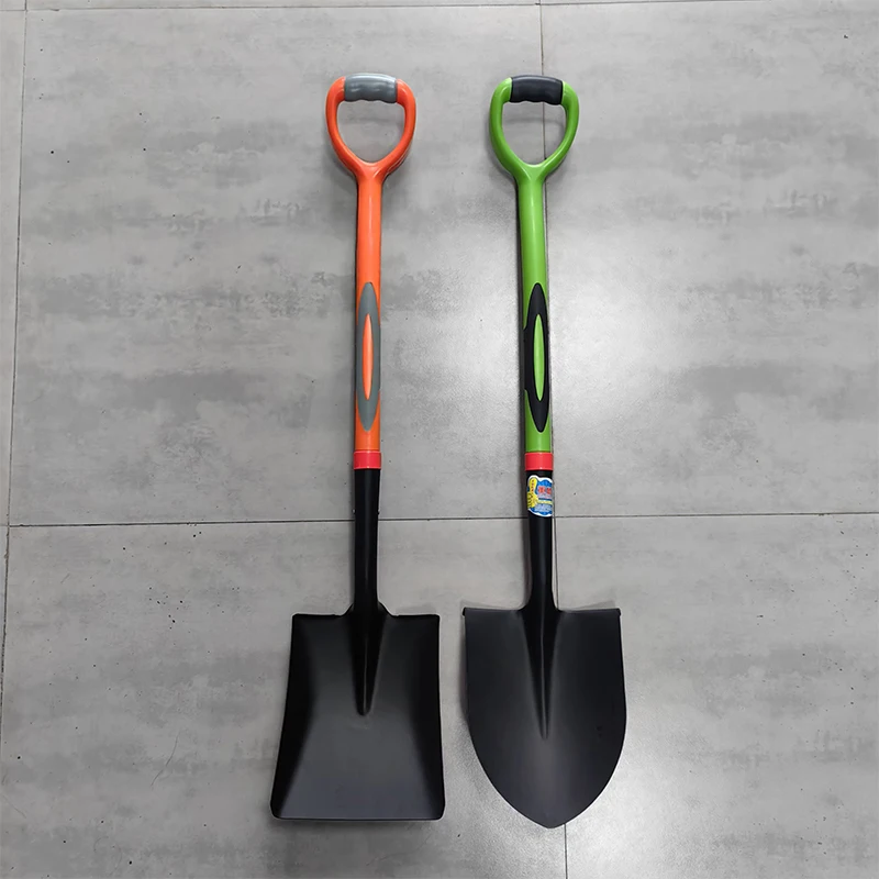 Shovel with plastic handle S518 point Shovel Farm shovel Type D plastic handshake