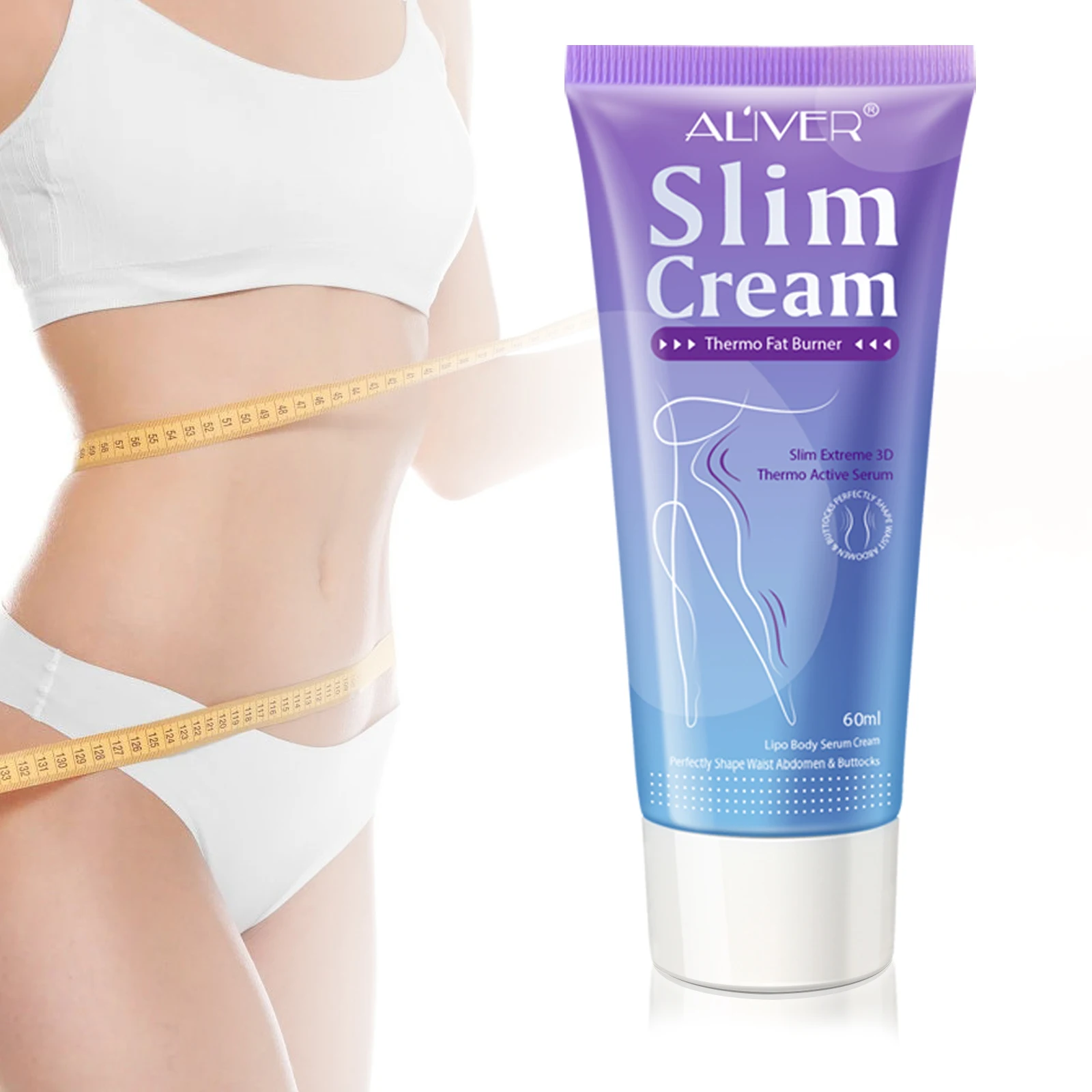ALIVER Wholesale Natural Moisturizing Reducing Cellulite Burn Fat  Flat Tummy Gel Hot Firming Slimming Cream