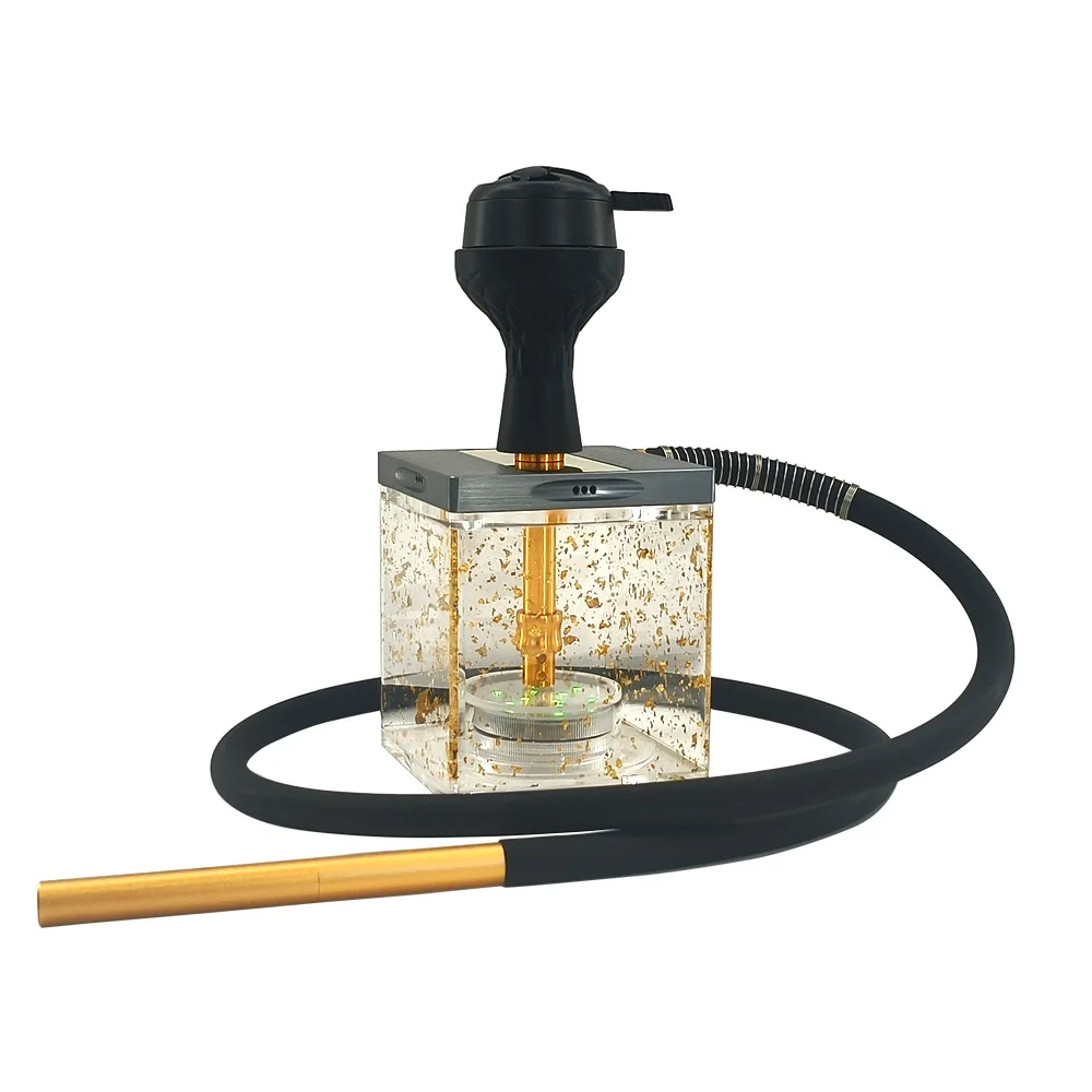 High-grade Gold Foil Acrylic Hookah Factory Wholesale Cross-border Hot bar Shisha