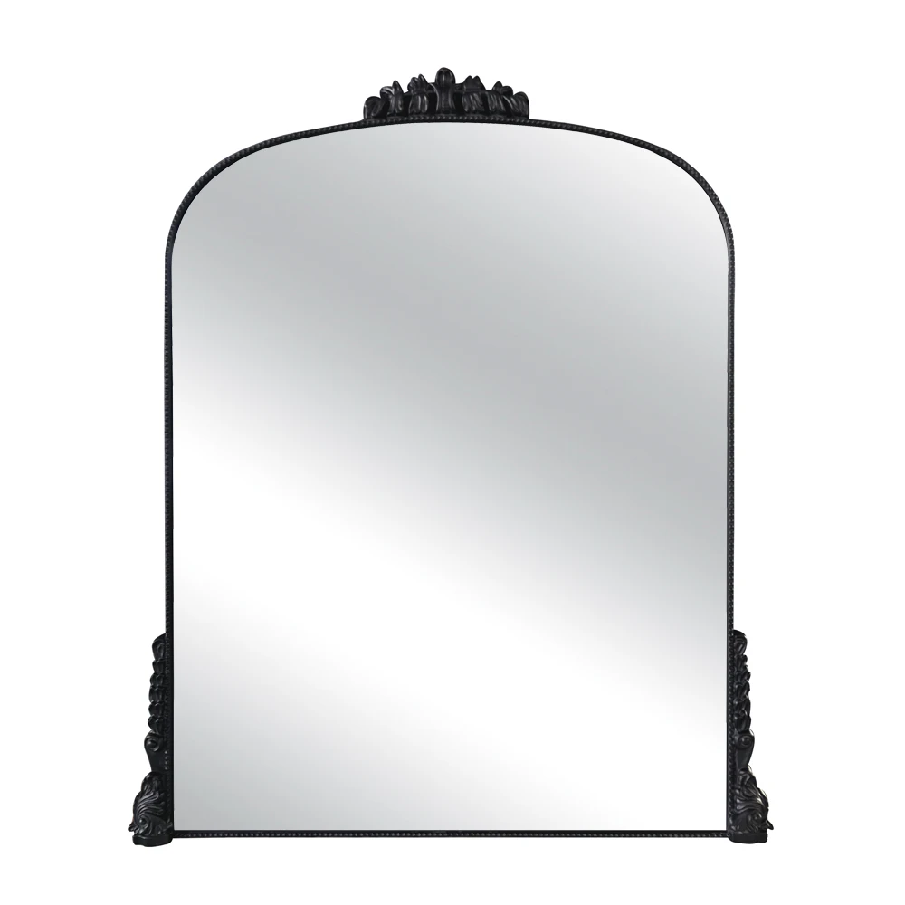 Antique Beaded Resin Flower Extra Large Mirror Livingroom Wooden Frame Anthropology Mirrors