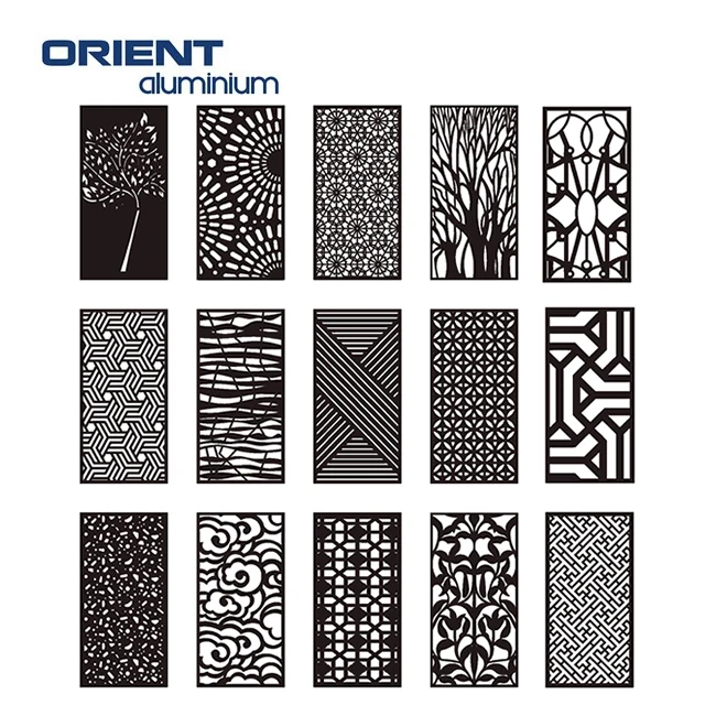Aluminium CNC Laser Cut Partition Panel Outdoor Indoor Metal Screen