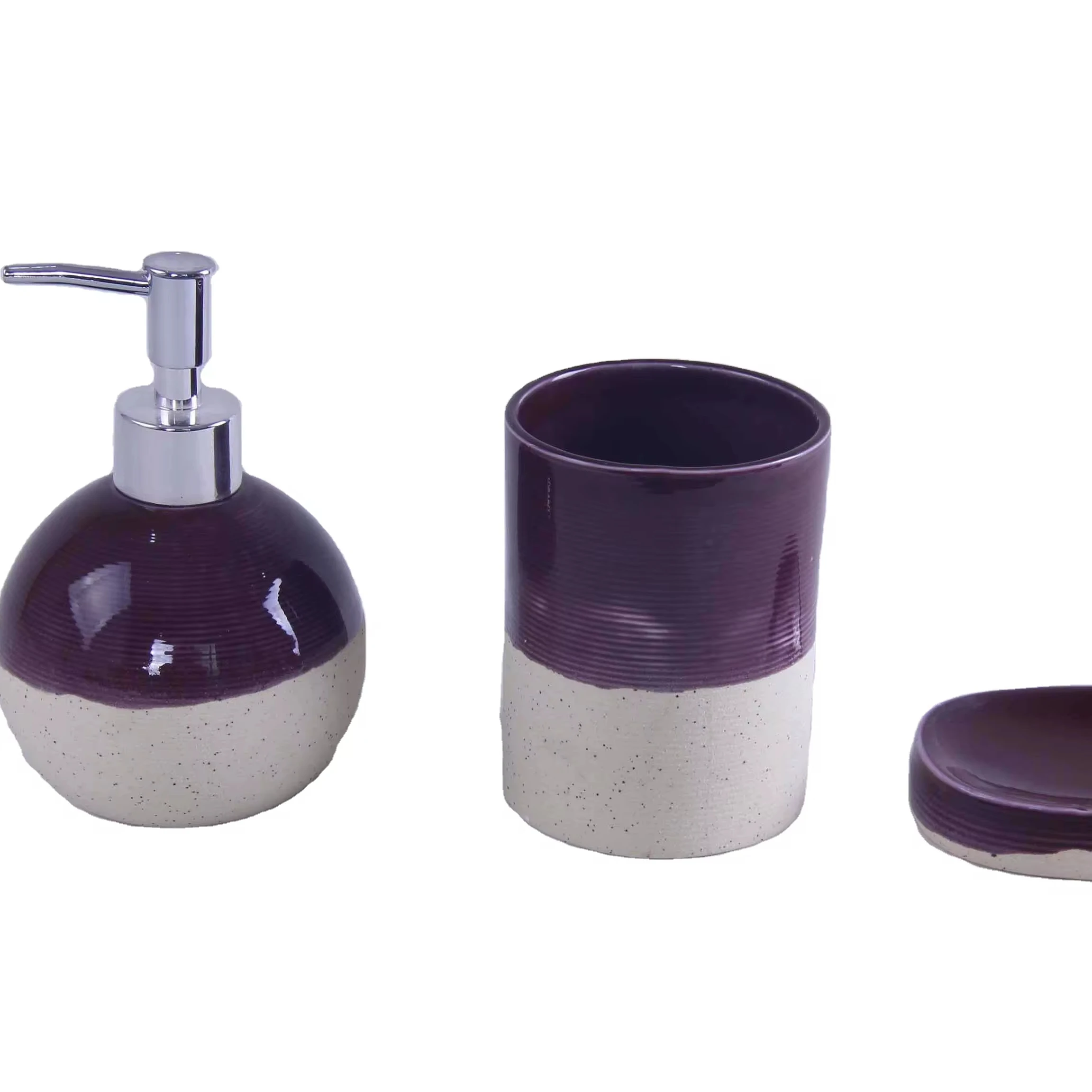 Wholesale 3 Pcs Bathroom Accessories Set  Ceramic Bath Restroom Decor Sets Collection room accessories